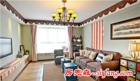 欢彩锦和美式田园 旧房改造明亮公寓