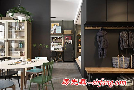 深色系迷你小公寓 令人着迷的复古与雅致