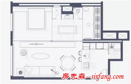 42㎡大开间如何拥有独立空间？