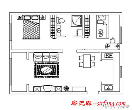 85平兩室一廳一廚一衛(wèi)算不上標配，但這樣精美的裝修一樣很滿足