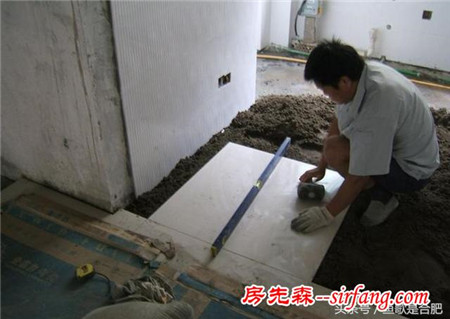 第一次看师傅这样铺砖！不空鼓就怪了