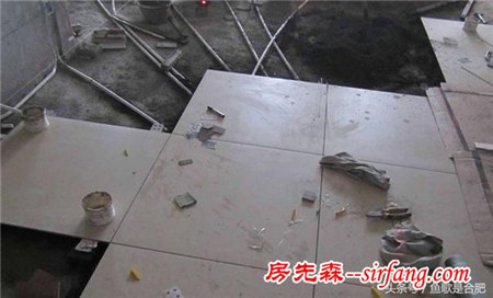 第一次看师傅这样铺砖！不空鼓就怪了