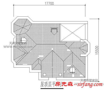 新型欧式别墅设计图，17.7X15.5米实用美观一样不可少！