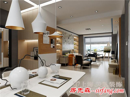 中力七里湾130平现代三室体现现代风格的艺术魅力（郑州）
