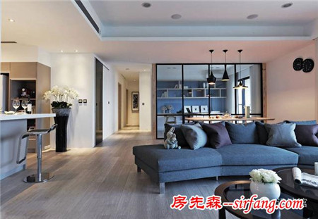 181㎡现代简约，通透的玻璃墙书房好大方！