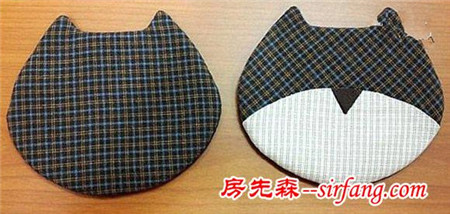 家居DIY:DIY布艺猫咪头零钱包