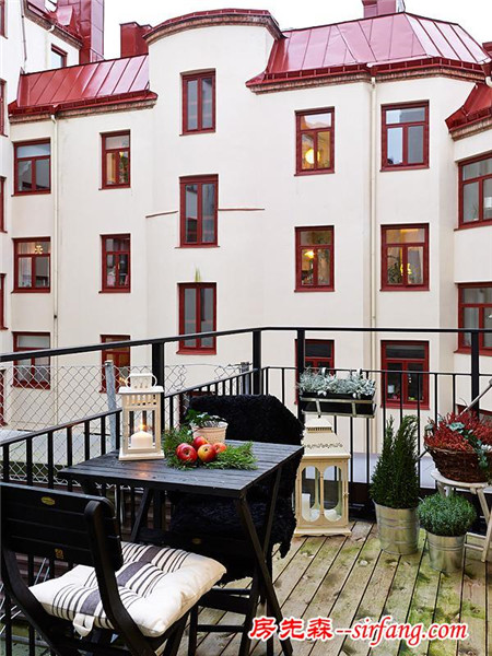 红与黑的格调搭配，炫酷的北欧小公寓