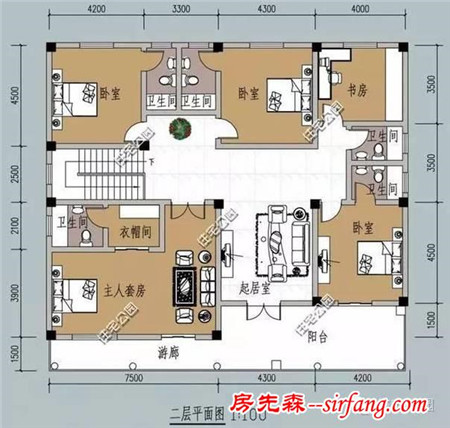 新農(nóng)村別墅16米面寬戶型 7個(gè)衛(wèi)生間洗漱再不排隊(duì)