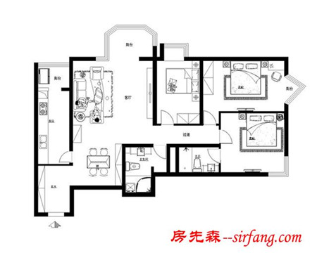 给业主设计的140平现代3居室，自我感觉良好