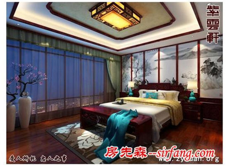 紫云轩平层住宅古典中式装修案例，悠悠诗意漾满情怀