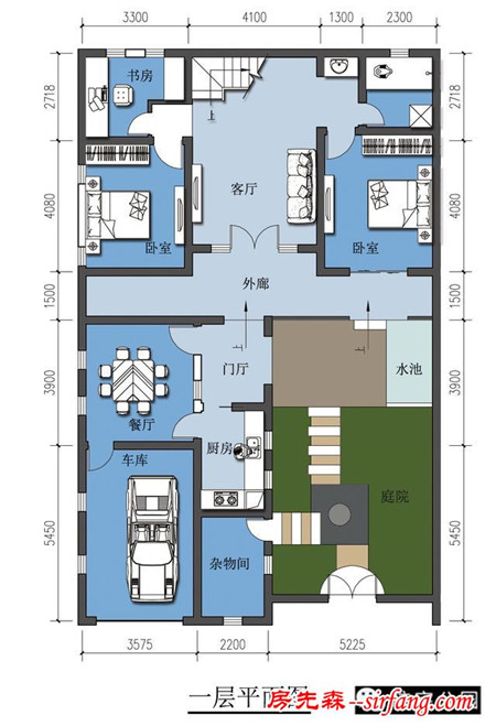 新农村自建房平屋顶户型，省钱还不愁没地方晒粮食！