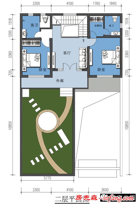 新农村自建房平屋顶户型，省钱还不愁没地方晒粮食！