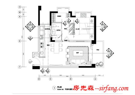 极有情调的套房装修，生活就需要这样的调调，附户型图