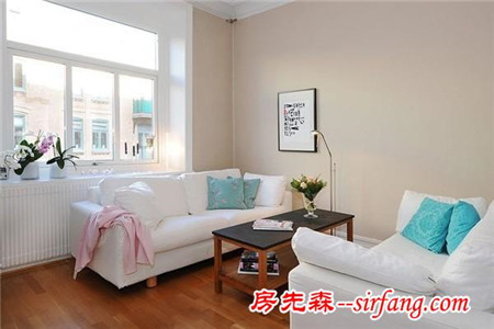 宜家風優(yōu)雅家居，小戶型裝修溫馨客廳案例設(shè)計