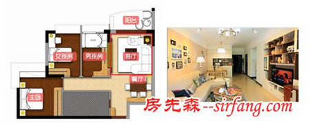 广州精明主妇巧改家 5万重装80平三居室