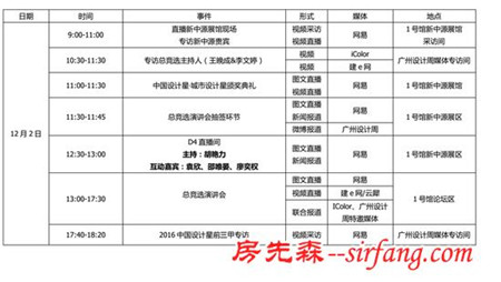 2016年度中国设计星总竞选演讲会现场媒体安排