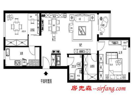客廳、臥室、餐廳效果圖鑒賞 內(nèi)附戶型圖