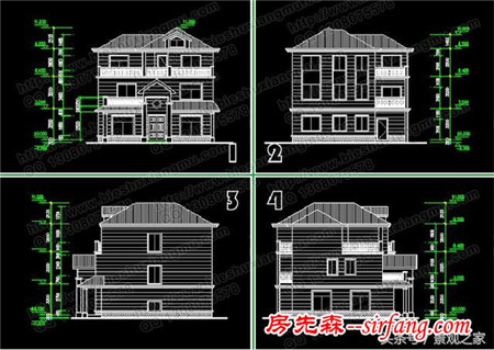 漂亮实用三层小别墅 新农村建设房屋图纸