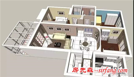 135平简约轻欧式，实用+品味
