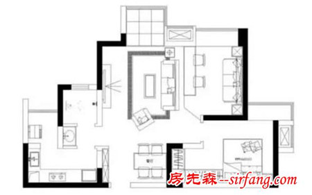 7万装60平小屋 一进门就被缤纷色彩惊住了(图)