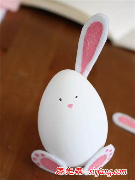 幼儿园亲子手工之废物利用，用鸡蛋壳做这么可爱的小兔子！