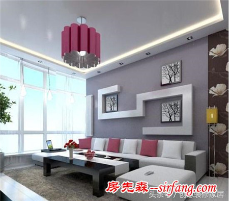 現(xiàn)代創(chuàng)意沙發(fā)背景墻，讓你的客廳簡約不失溫馨，小而不失大氣！