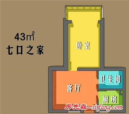 43㎡爆改出6室1厅1厨1卫，还不动层高和格局！他刷新了我对住房的理解