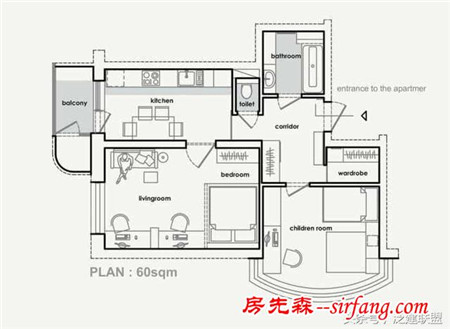 60㎡、70㎡、80㎡经典小户型案例，喜欢照样装（有平面图）