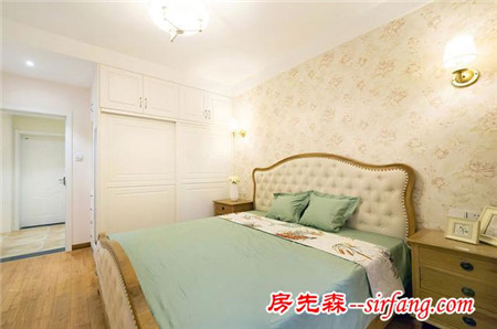 115平美式風(fēng)格三室兩廳裝修，簡(jiǎn)約清爽