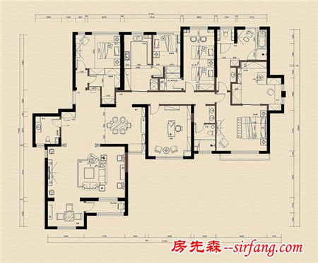 武漢復(fù)地東湖國際270平大氣之中體現(xiàn)主人高端生活品味（鄭州）