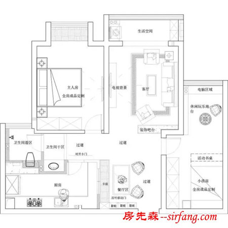 放弃造型，注重家空间的利用，浪漫倾心！