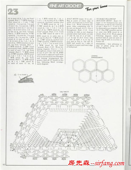 家居钩针系列，多款床罩有图解