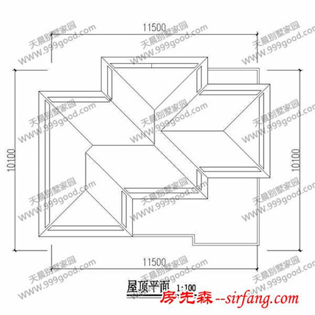 农村别墅设计图，11.5X10米现代简欧风格，造价23万！