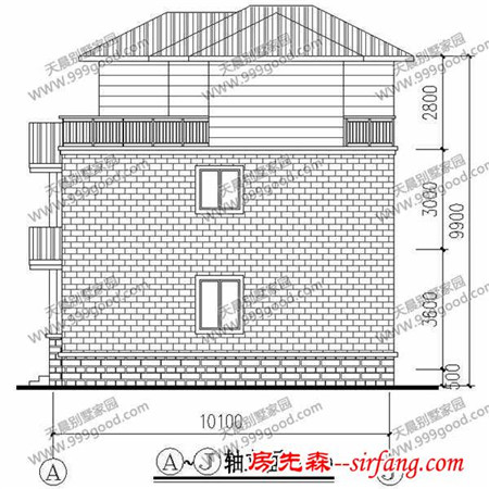 农村别墅设计图，11.5X10米现代简欧风格，造价23万！