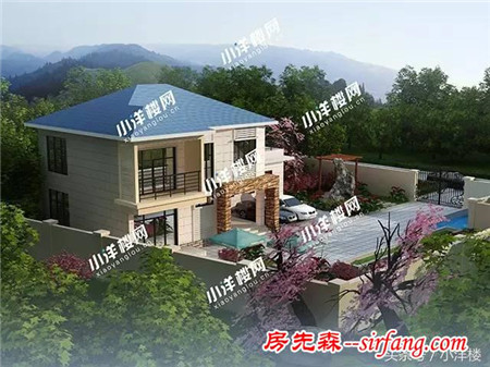 這款二層帶庭院別墅，采用農(nóng)村灶臺和現(xiàn)代廚房相結(jié)合
