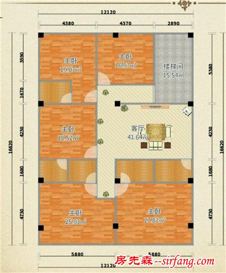 各位自建房朋友们给看看这样布局行不行？选哪一个图比较好？