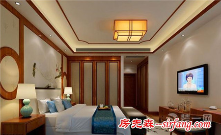 廣州瑞心苑小區(qū)210㎡中式風(fēng)格裝修效果圖