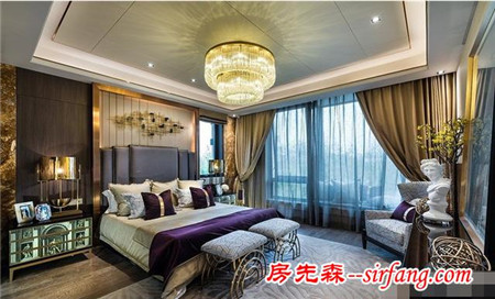 152㎡混搭風(fēng)格；客廳以暖灰色為主，營造出優(yōu)雅靜謐的舒適氛圍