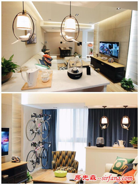 姐姐家新房真漂亮，但摆两辆自行车在客厅当装饰，也太特别了