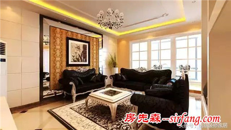 众多新款客厅吊顶图，每张都是爆款