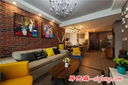 色彩跳跃的80平温馨小窝！