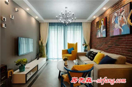 色彩跳跃的80平温馨小窝！
