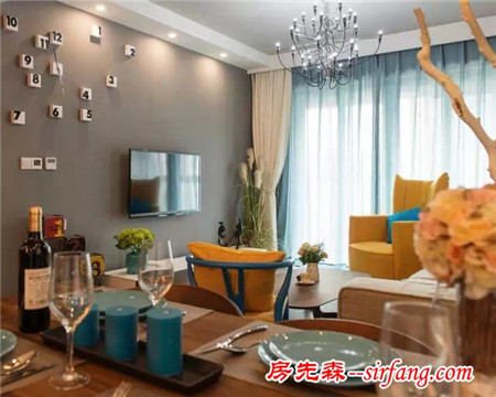 色彩跳跃的80平温馨小窝！