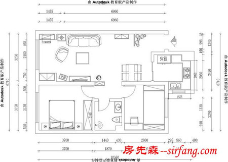 青岛装修保利叶公馆88平北欧突显活力与温柔