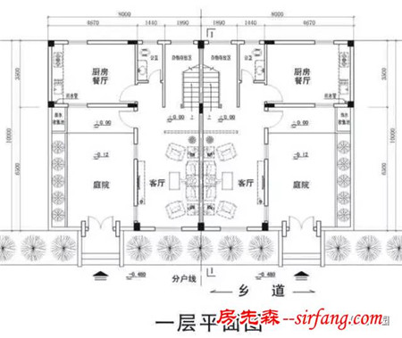 7套带小院的双拼别墅户型，过年和兄弟联手盖一栋！含图纸