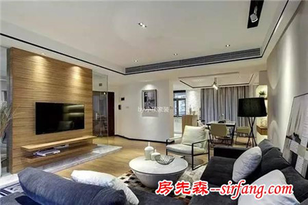 7万打造80平简约居室 弧形衣帽间有格调