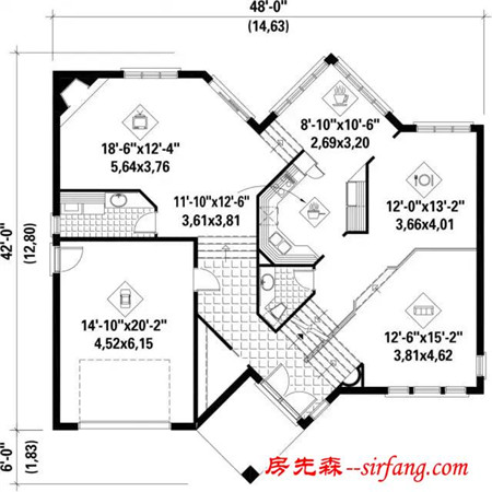 美国农村这样建房子，有效果图有平面图