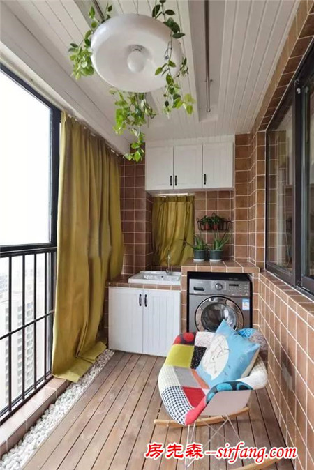 阳台安装洗衣机的正确打开方式，美呆了！