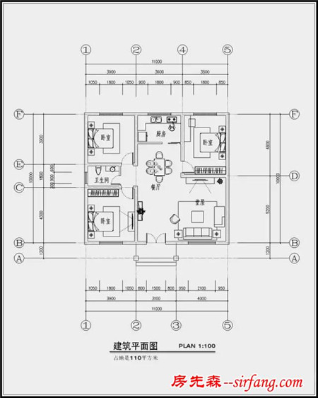 3套一层实用农村自建房设计图，只要15万就能建