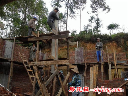 乡村施工队神来之笔做圆柱，专业施工队都叹服！